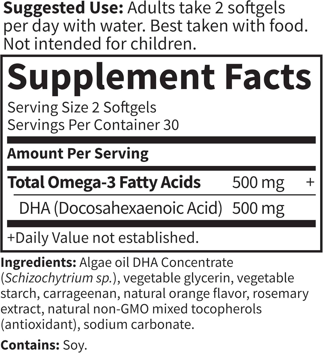 Garden of Life Minami Algae Omega 3 Vegan DHA for Brain and Eye Health - Orange Flavor, 500mg Plant Based DHA Omega-3 Vegan Algae Oil plus Astaxanthin, No aftertaste, 60 easy-to-swallow Mini Softgels - Image 5