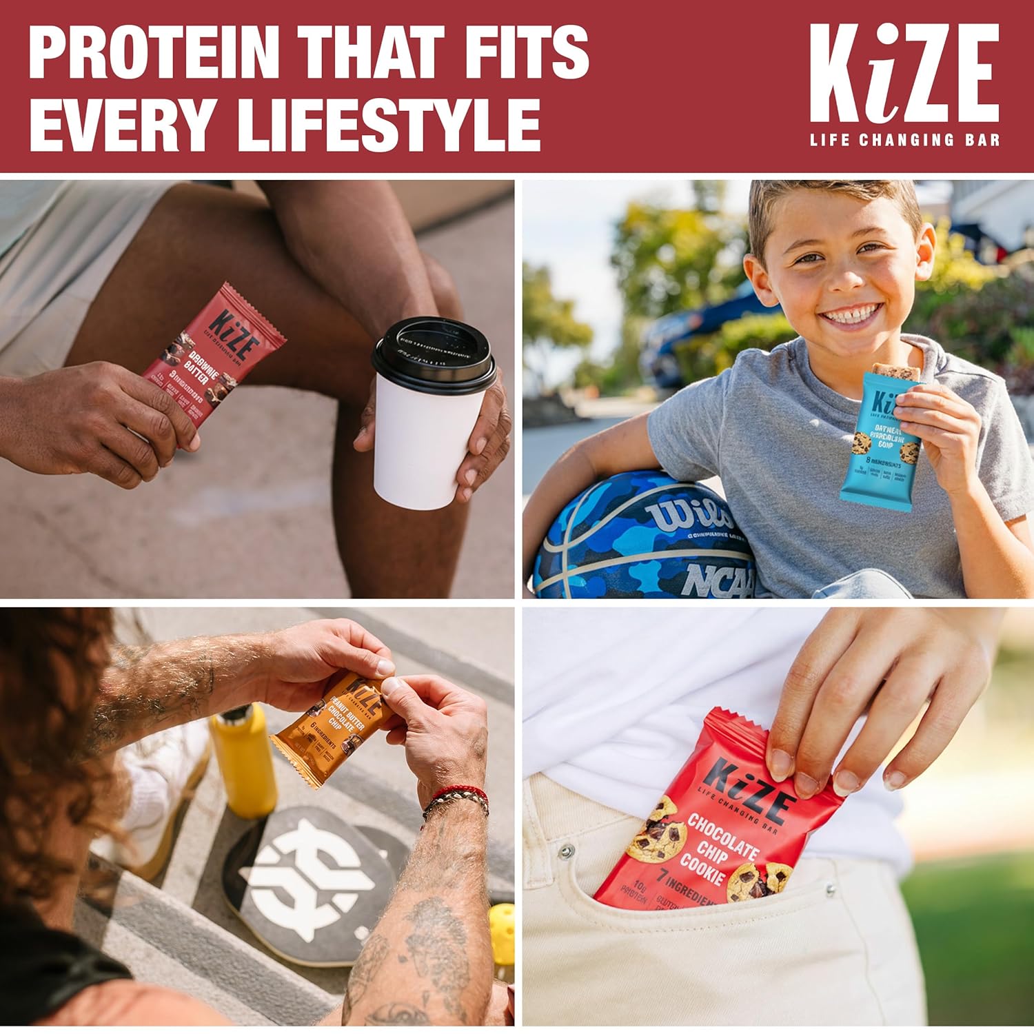 KiZE Energy Bars - Best Sellers Variety Pack - Gluten Free, Dairy Free Options, Non-GMO, and High Protein Meal Replacement Energy Bars, Clean and Simple Food Ingredients - 7-10g High Protein Snacks, (10 Count) - Image 5