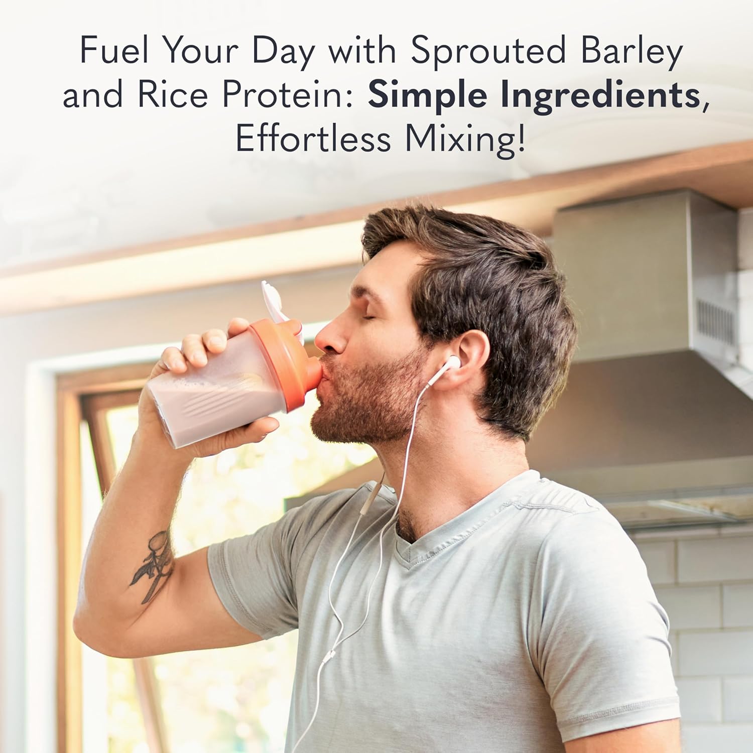Garden of Life Plant-Based Sprouted Barley Protein, Vanilla Caramel with 21g Protein, 0g Sugar & Clean Ingredients, Upcycled Barley, Probiotics, Non-GMO, use in Shakes, Smoothies & Baking, 20 Servings - Image 3