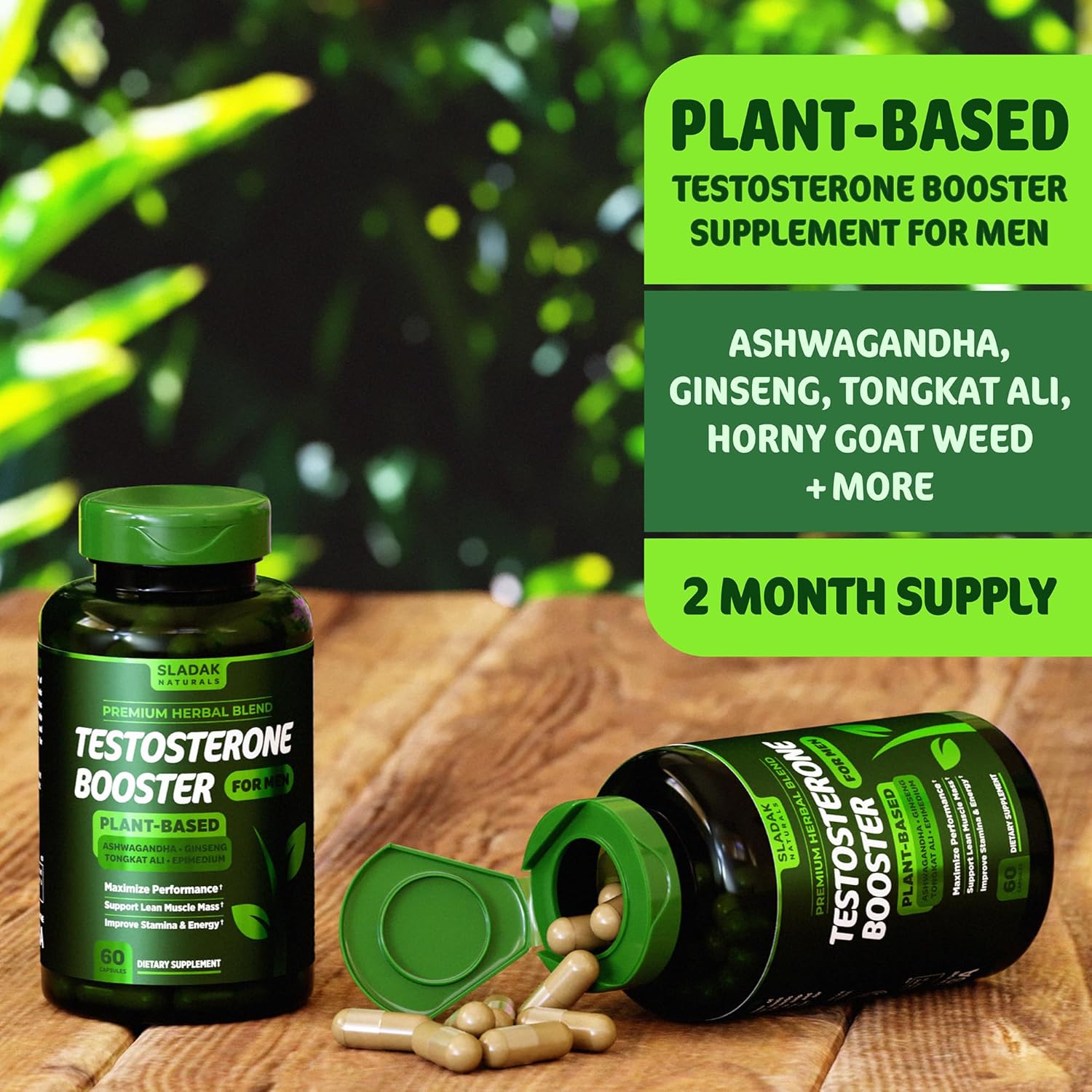 Testosterone Booster Supplement for Men - Male Enhancing Test Boost - Ashwagandha, L-Arginine, Tongkat Ali, Tribulus + More - Workout, Build Muscle, Strength, Energy & Performance - 2 Month Supply - Image 7