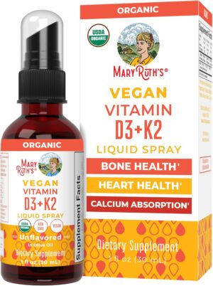 MaryRuth’s Organic D3 + K2 Sp...