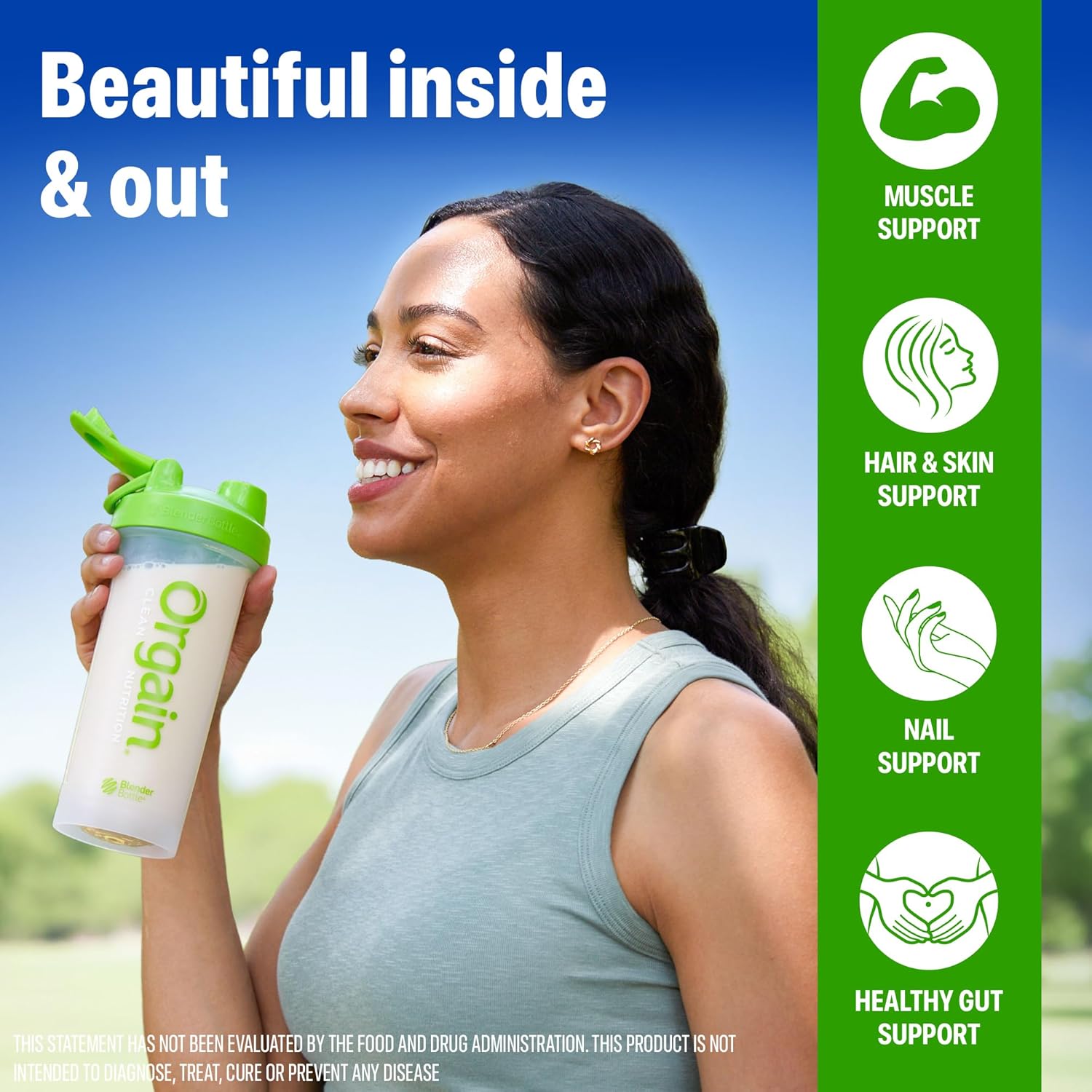 Orgain Protein Powder + Collagen, Vanilla Bean - 25g of Protein, 10g Collagen Peptides, Type I & III, 1B CFU Probiotics, Supports Hair, Skin, Nail, Joint & Gut Health, Gluten Free - 1.6lb - Image 7