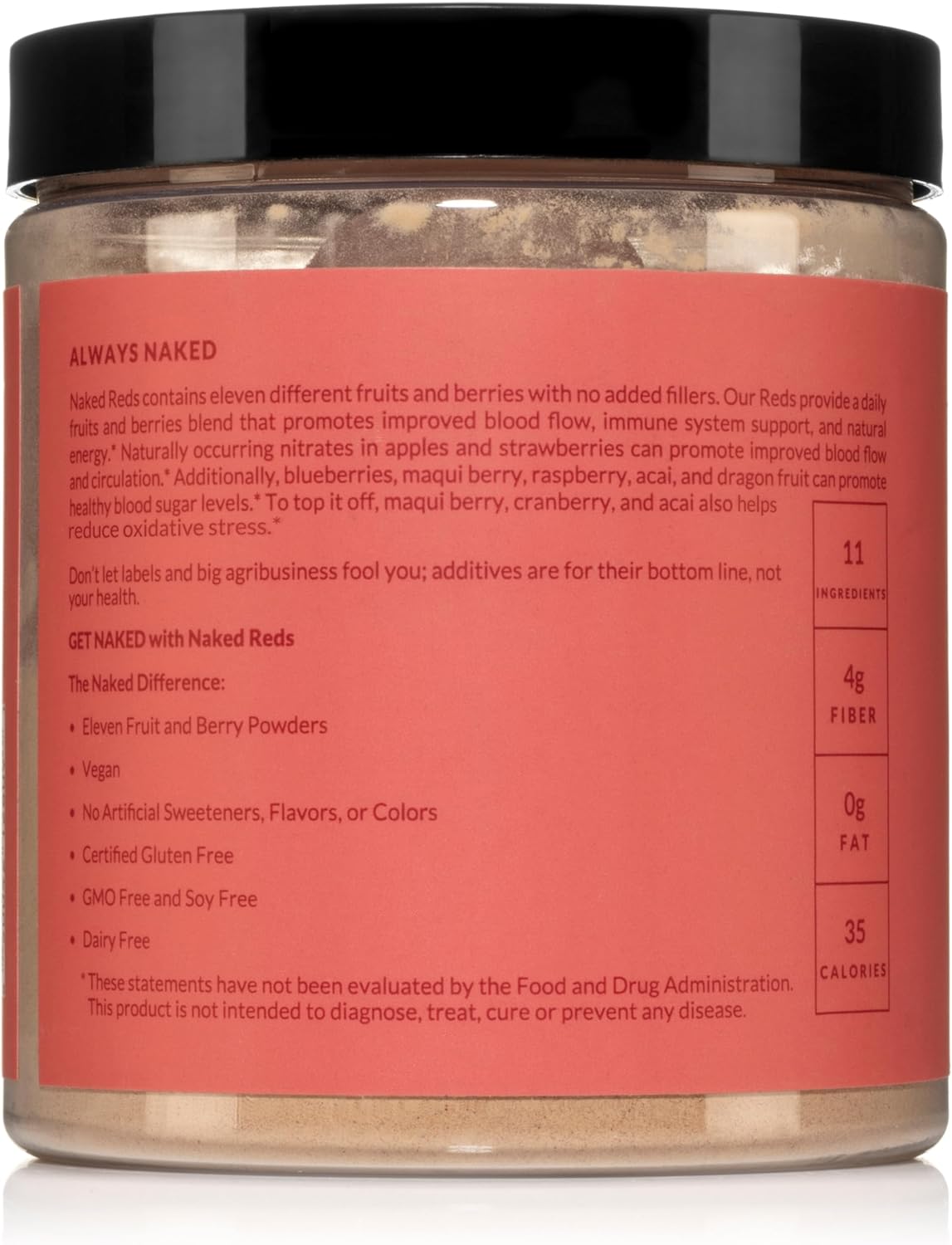 NAKED Reds Superfood Powder - Healthy, Energizing Polyphenol Fruit Powder Mix, No Fillers, No Additives, Vegan, Non-GMO, Gluten Free - 28 Servings - Image 6