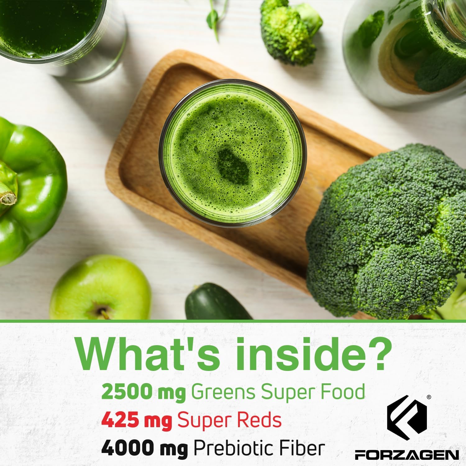 Forzagen Vegan Greens & Reds Superfood Powder - Organic Super Greens Powder | Premium Veggie Powder Supplement | 35 Servings Reds and Greens Superfood Powder - Image 9
