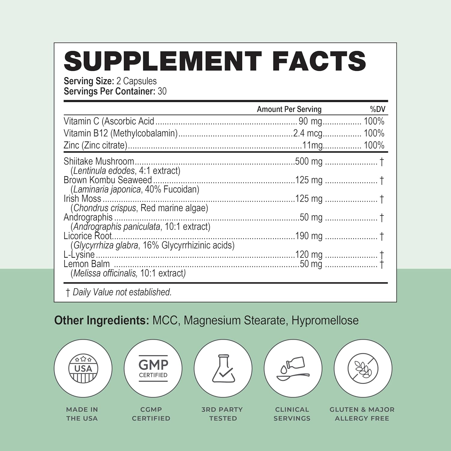 Simplix | Natural Supplement to Strengthen The Immune System | Respond to Outbreaks | Source of Highly Researched Mushroom & Seaweed Polysaccharides 60 Veggie Capsules (1 Pack) - Image 7
