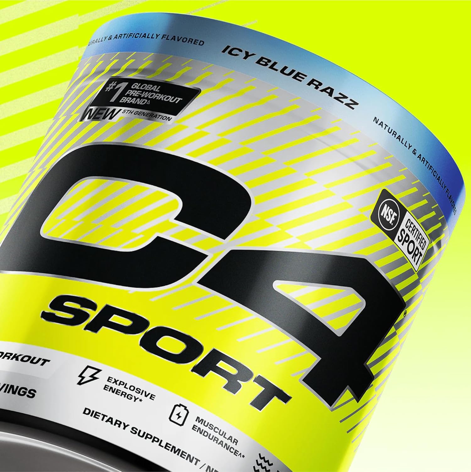 Cellucor C4 Sport Pre Workout Powder - NSF Certified for Sport - Elite Hydration - 200mg Caffeine + Creatine + Beta-Alanine - Electrolytes and Energy Supplement - Hawaiian Punch, 20 Servings - Image 7