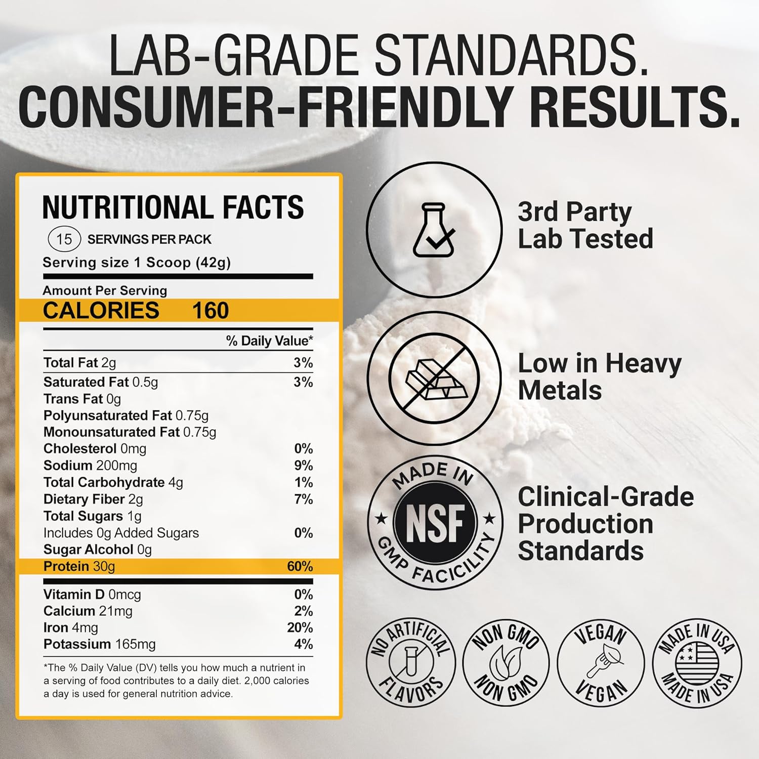 Plant-Based Protein Powder for Men and Women – 30g Complete Plant Protein and 3g Leucine, Zero Bloat, Gourmet Cocoa, Smooth Texture, Dark Chocolate, 15 Servings - Scoop Not Included - Image 6