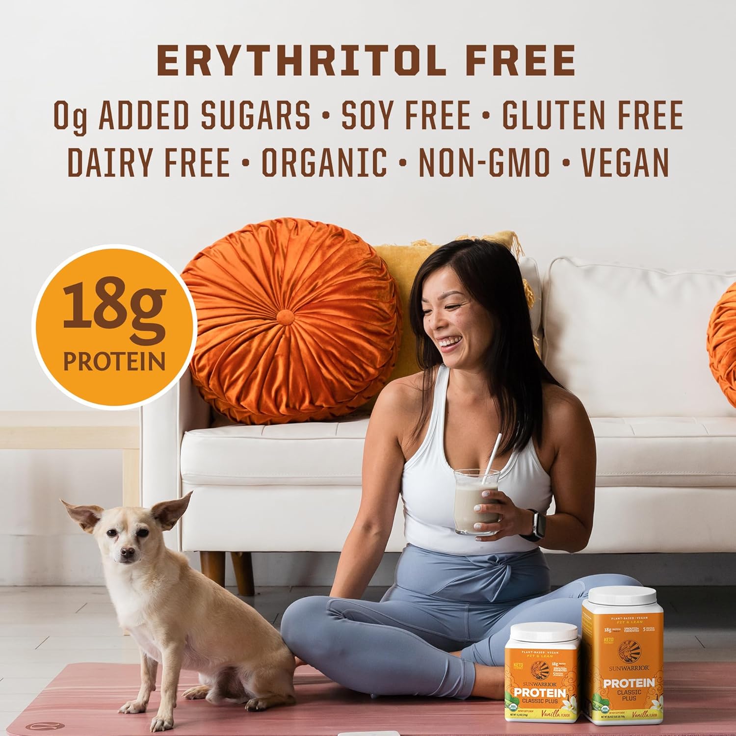 Clean Vegan Protein Powder Vanilla | Organic Protein Powder Plant Based Formula with 5 Superfood Blend Sprouted & Fermented | Non-GMO Low Carb Soy Dairy & Gluten Free (Vanilla, 30 Servings) - Image 4