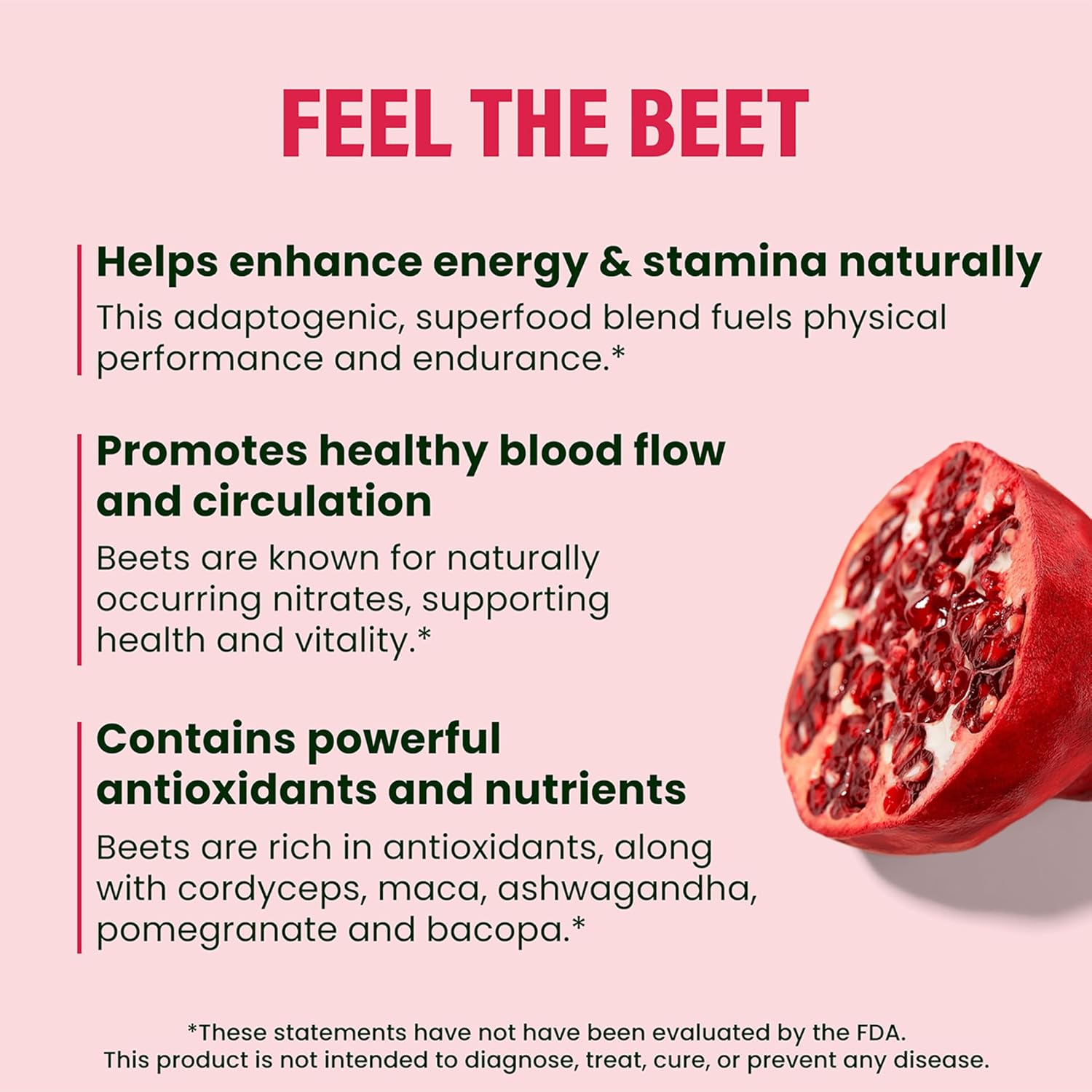LIVE IT UP | Feel the Beet: Beetroot Powder with Superfood Vitality Blend | Supports Energy, Endurance, and Clarity | Contains Ginkgo, Beetroot, Plant-Based Nitrates, Antioxidants, and Adaptogens - Image 4