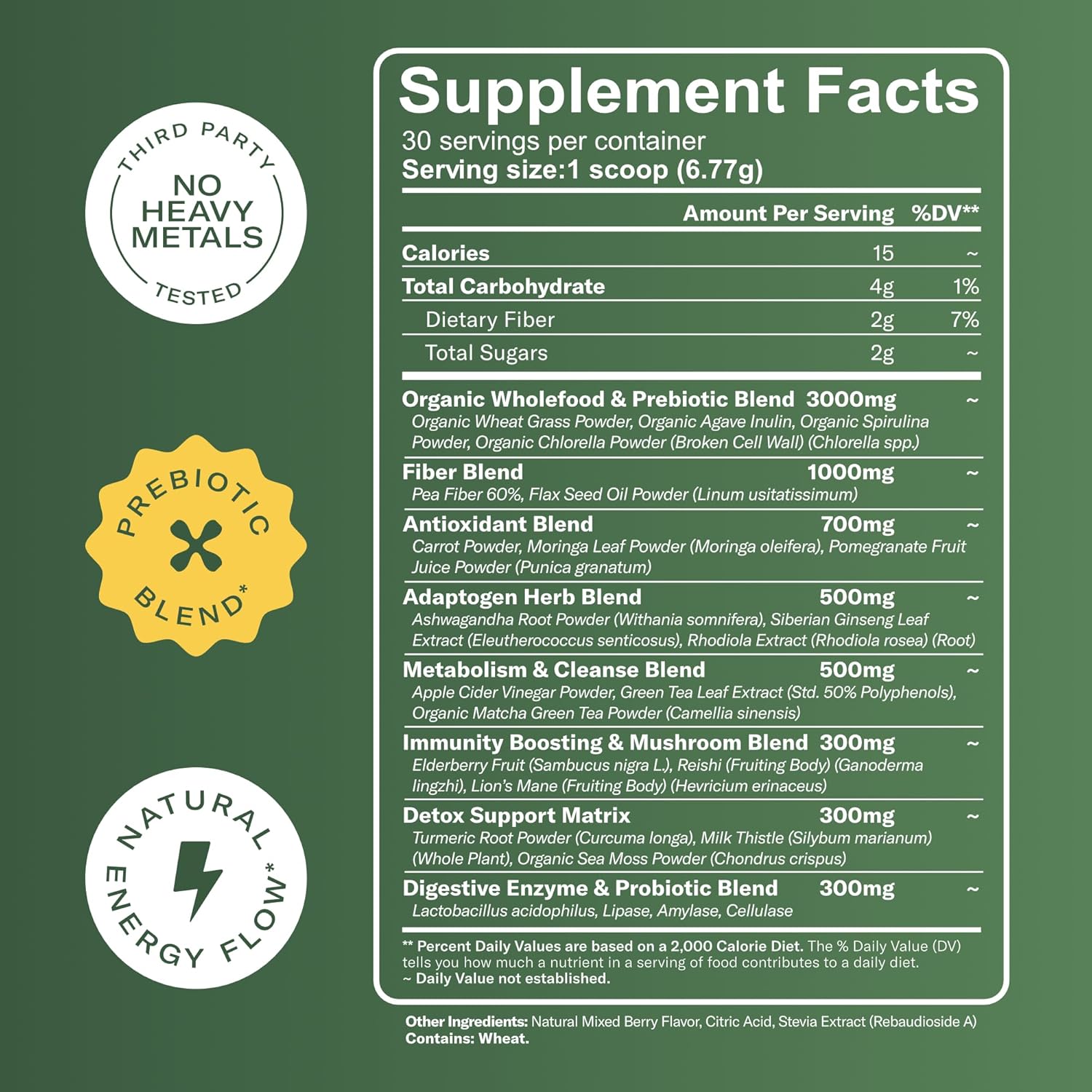 TrueSeaMoss Super Greens Powder with Matcha for Digestive & Gut Health – 25 Superfoods with Probiotics, Prebiotics, Enzymes & Sea Moss – Vegan Superfood Powder for Bloating & Regularity - 30 Servings - Image 2