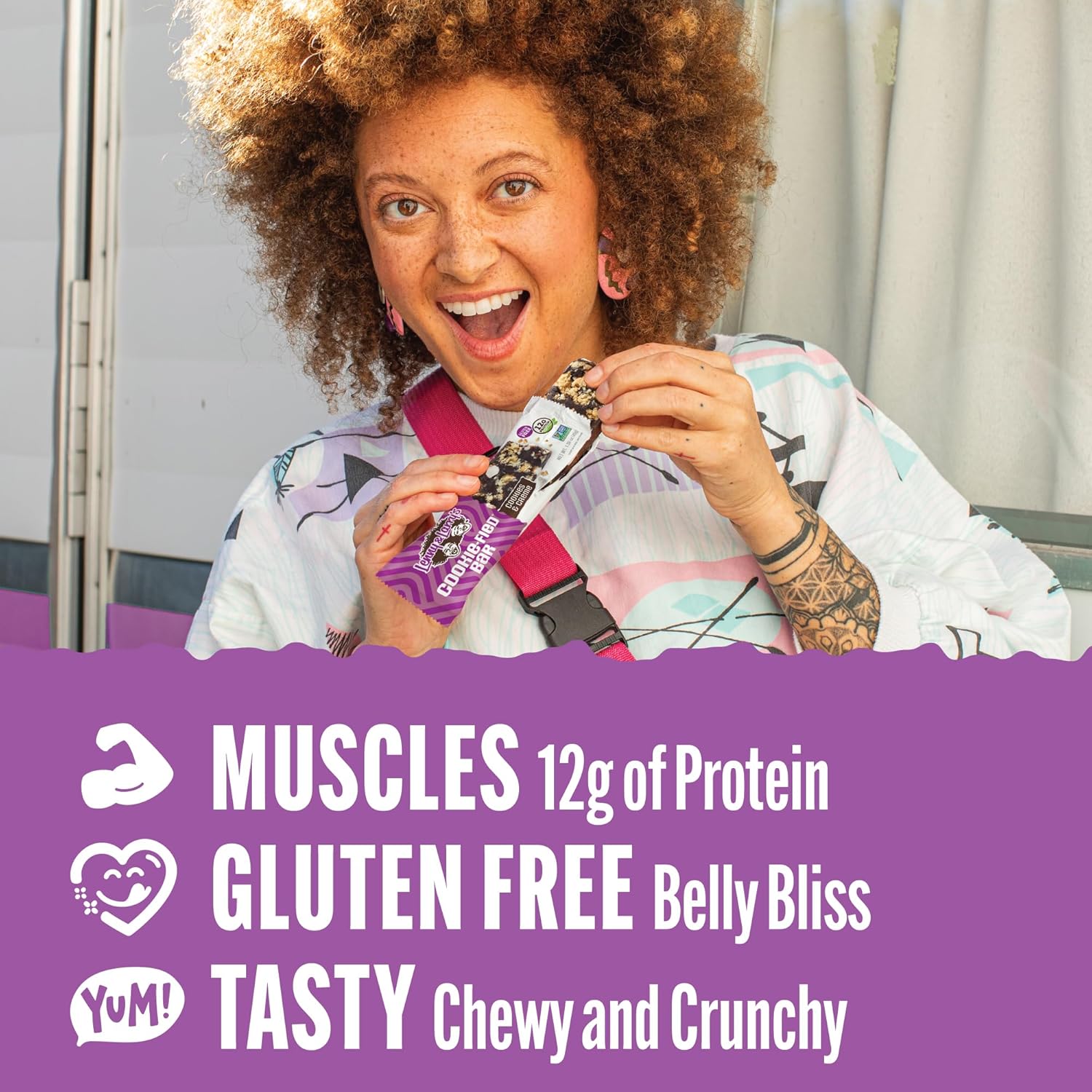 Lenny & Larry's Cookie-fied Protein Bar – Cookies & Creme Vegan Protein Bars 9x45g – Healthy Snacks with 12g Plant Protein & 5g Fiber – Gluten Free Power Bar, Non-GMO & Vegan - Image 2
