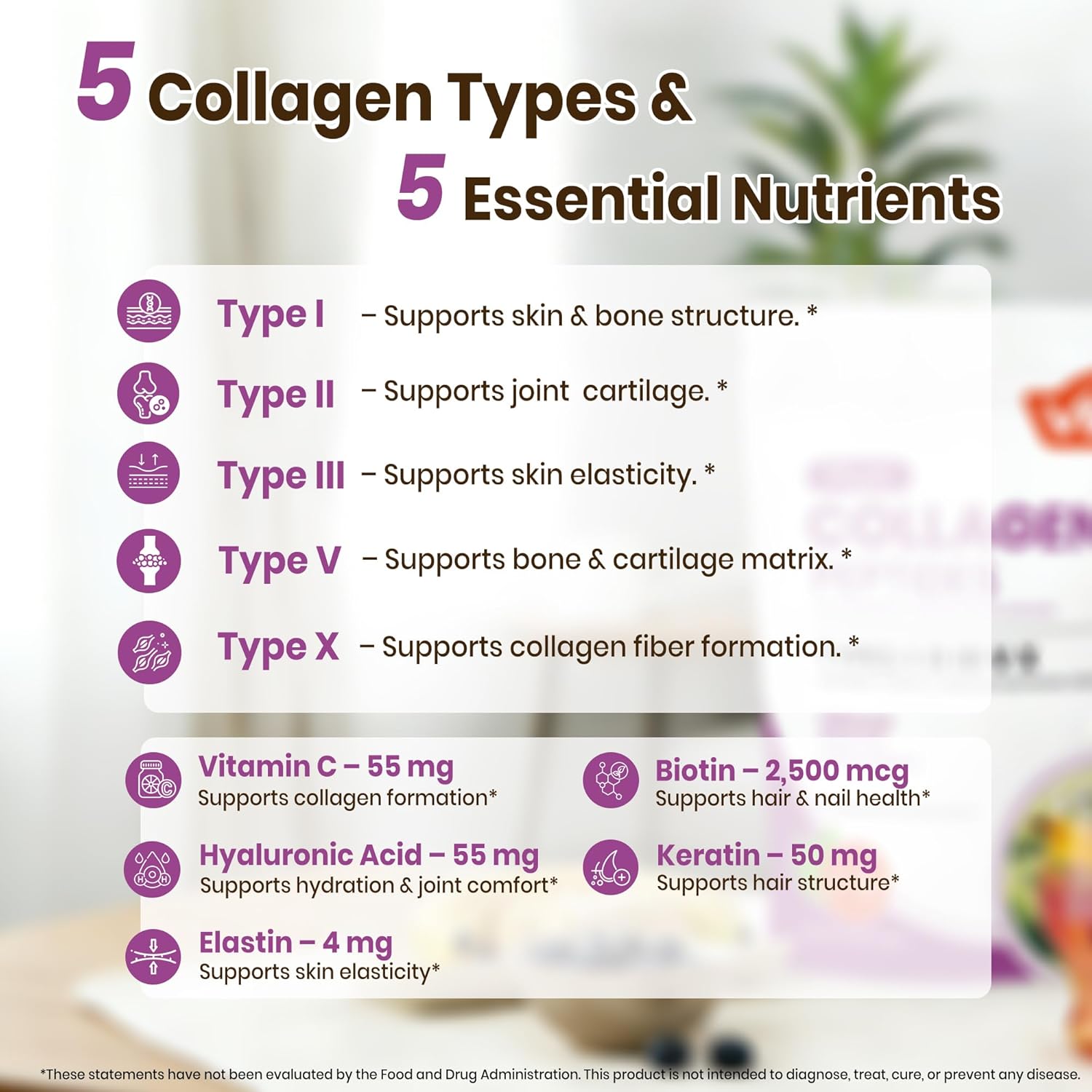 VEV Multi Collagen Peptides Powder, 16 oz (41 Servings) – Type I, II, III, V, X, Hydrolyzed Collagen, Hyaluronic Acid Powder, Biotin, Vitamin C, Supports Skin, Unflavored, Dissolves Easily - Image 4
