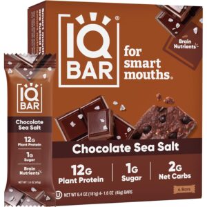 Iq Bar Bar Chocolate Sea Salt 4Pk, ...