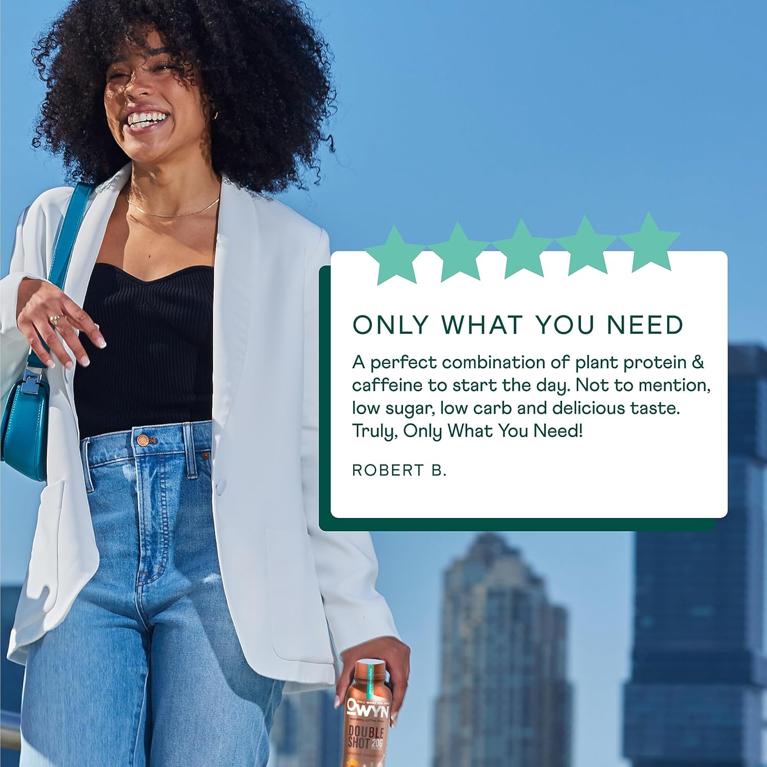 OWYN Only What You Need Double Shot Dairy Free Keto Protein Coffee Shake, Caramel Macchiato, 0g Sugar, 20g Plant Based Protein, 180mg Caffeine, Gluten & Soy Free, Non-GMO, Vegan (12 Pack, 12 Fl Oz) - Image 4