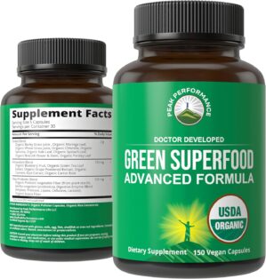 Organic Super Greens 150 Capsules &...