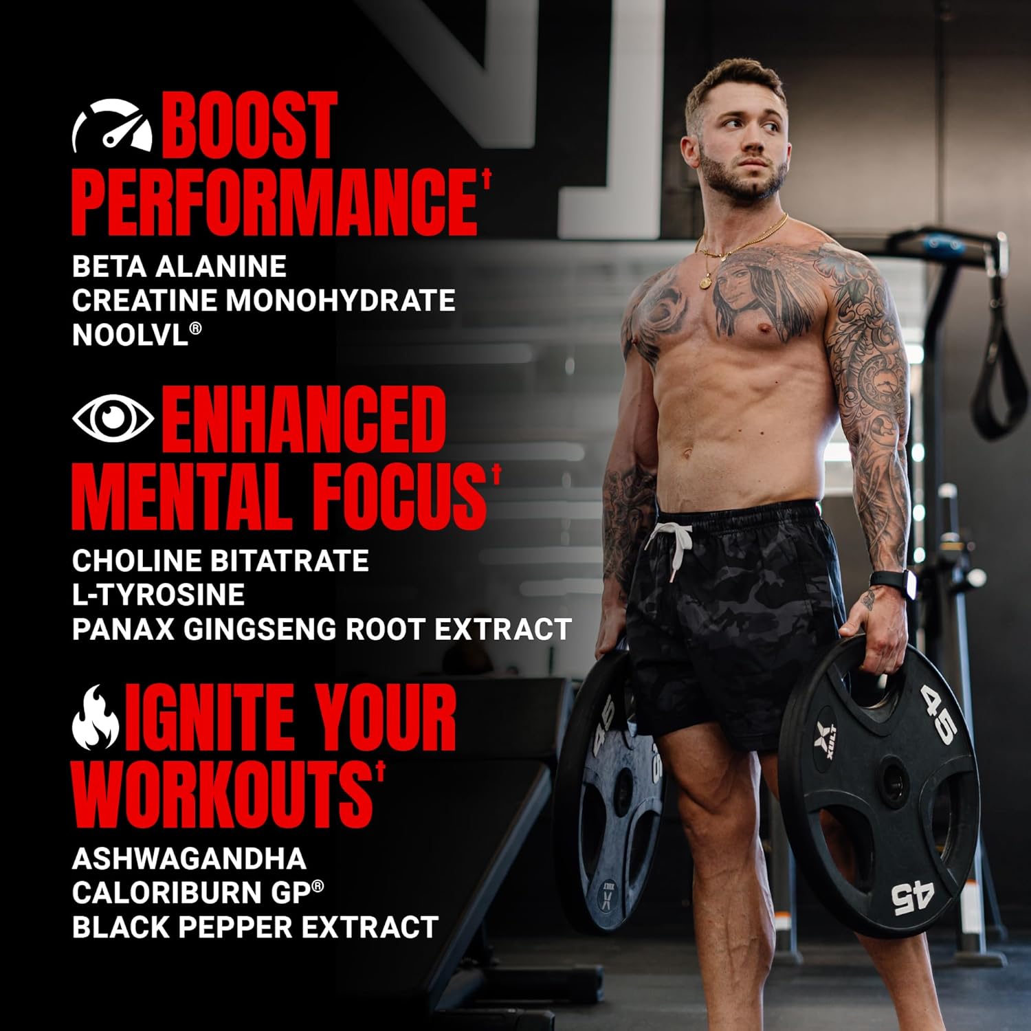 PROSUPPS Dr. Jekyll Signature V2 Pre Workout Powder with Creatine - Stim-Free Preworkout Supports Focus & Endurance - Caffeine-Free Gym & Fitness Supplements (Blueberry Lemonade, 30 Servings) - Image 3