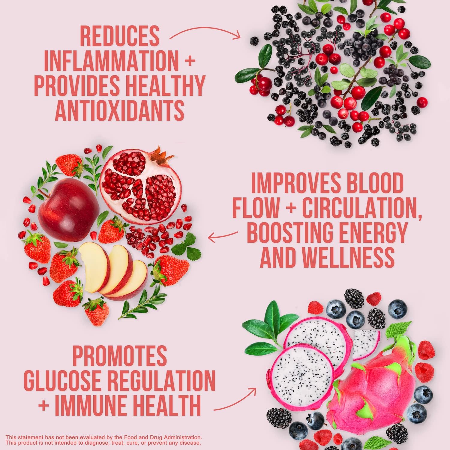 NAKED Reds Superfood Powder - Healthy, Energizing Polyphenol Fruit Powder Mix, No Fillers, No Additives, Vegan, Non-GMO, Gluten Free - 28 Servings - Image 2