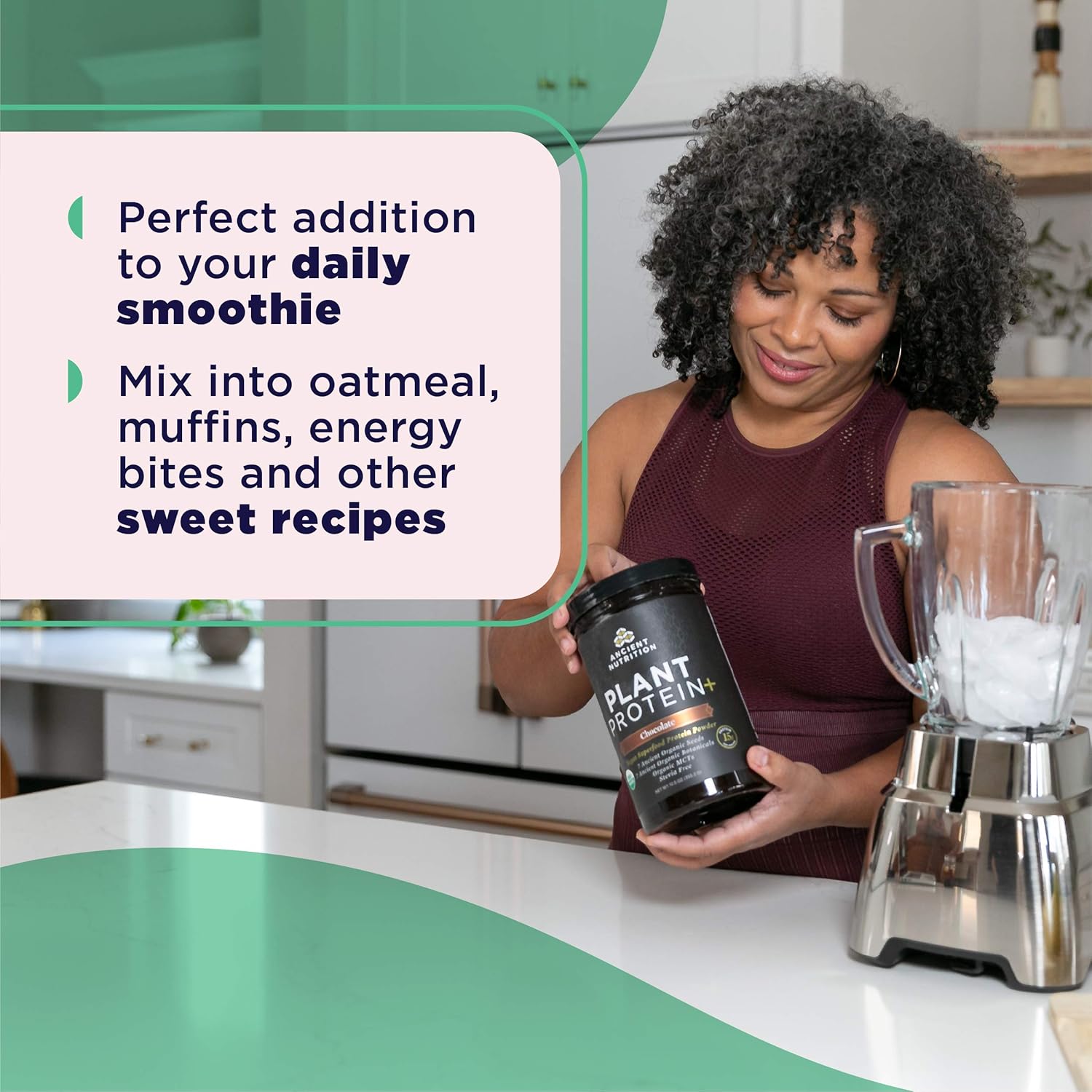 Ancient Nutrition Plant Based Protein Powder, Plant Protein+, Chocolate, Organic Vegan Superfoods Supplement, 15g Protein Per Serving, Gluten Free, Paleo Friendly 12 Serving - Image 5