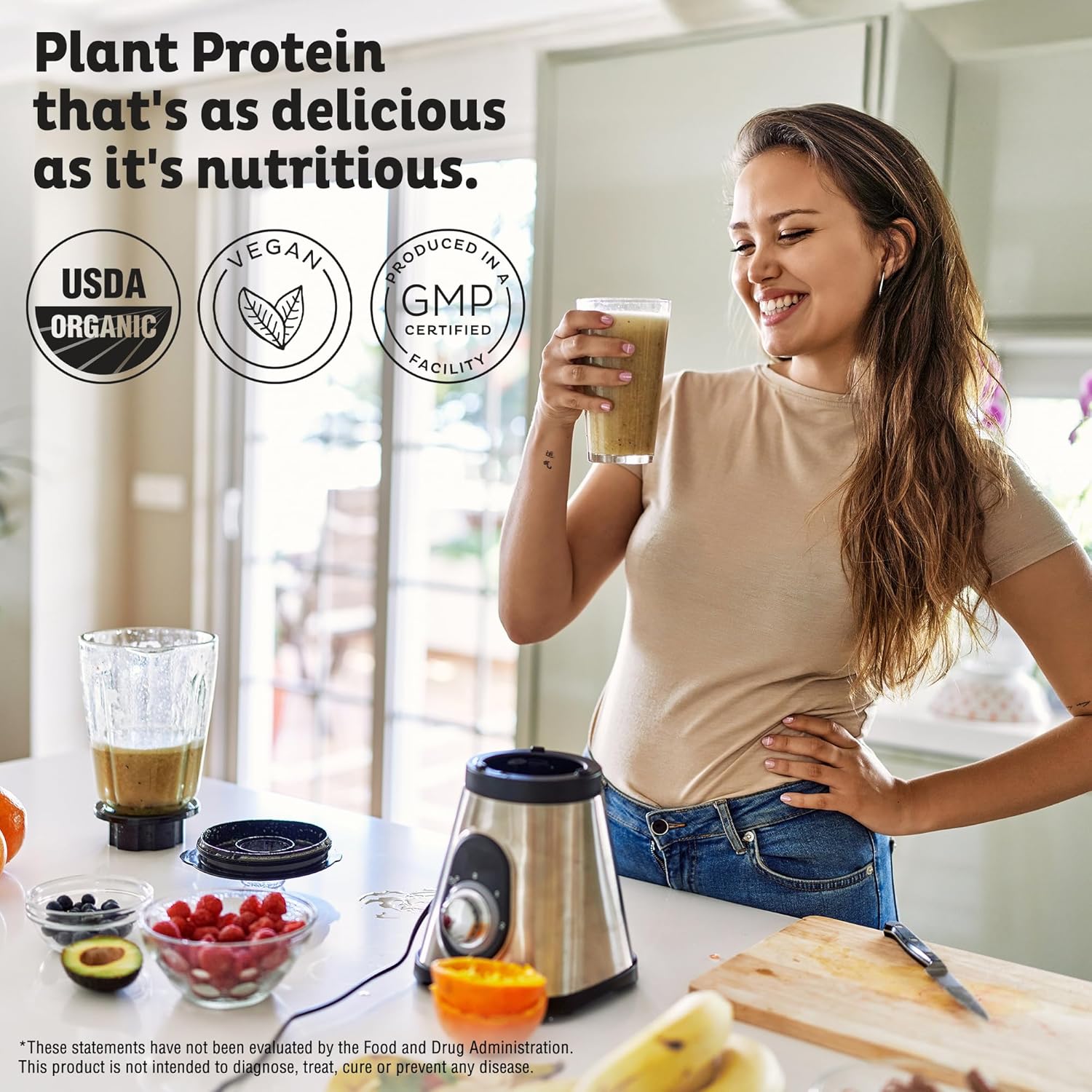 KOS Organic Plant Based Protein Powder, Chocolate Peanut Butter - Delicious Vegan Protein Powder - Keto Friendly, Gluten Free, Dairy Free & Soy Free - 15 Servings - Image 2