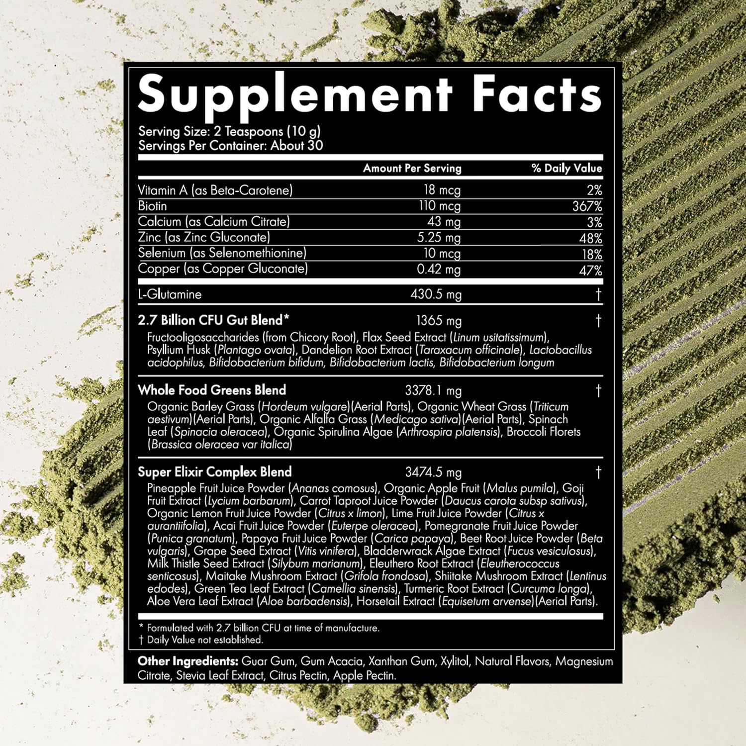 WelleCo The Super Elixir Daily Greens Powder, Probiotic Drink Mix with Whole Foods, Gluten Free, Vegan Gut Health Powder, Energy, Immunity, Healthy Skin, Hair & Nails (Jar, Pineapple & Lime Jar) - Image 4