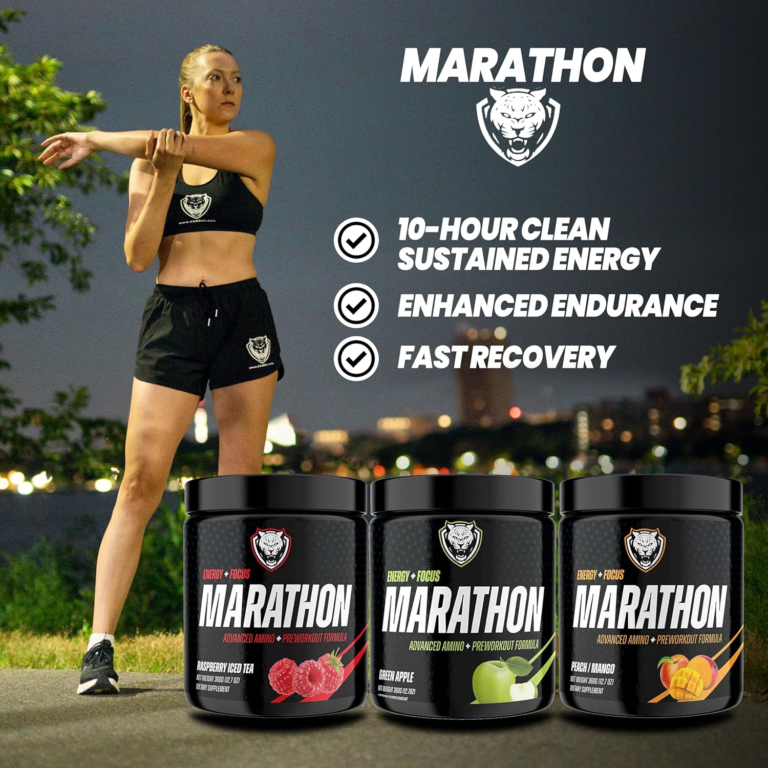 6AM Run Marathon | Running Supplements for Endurance & Stamina | Amino Energy with BCAAs for a Clean Pre Running Fuel | No Jitters | Marathon Essentials | Raspberry Iced Tea | 40 Servings - Image 7
