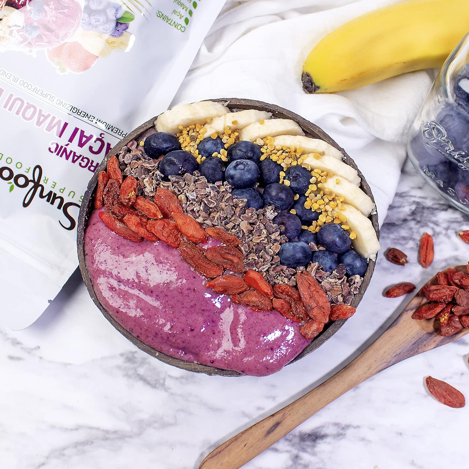 Sunfood Superfoods Organic Acai Maqui Bowl Mix - Organic Acai Powder and Maqui Powder Berry Extract for Smoothie Bowls, Antioxidants & Vitamin C - 6 Oz Bag - Image 7