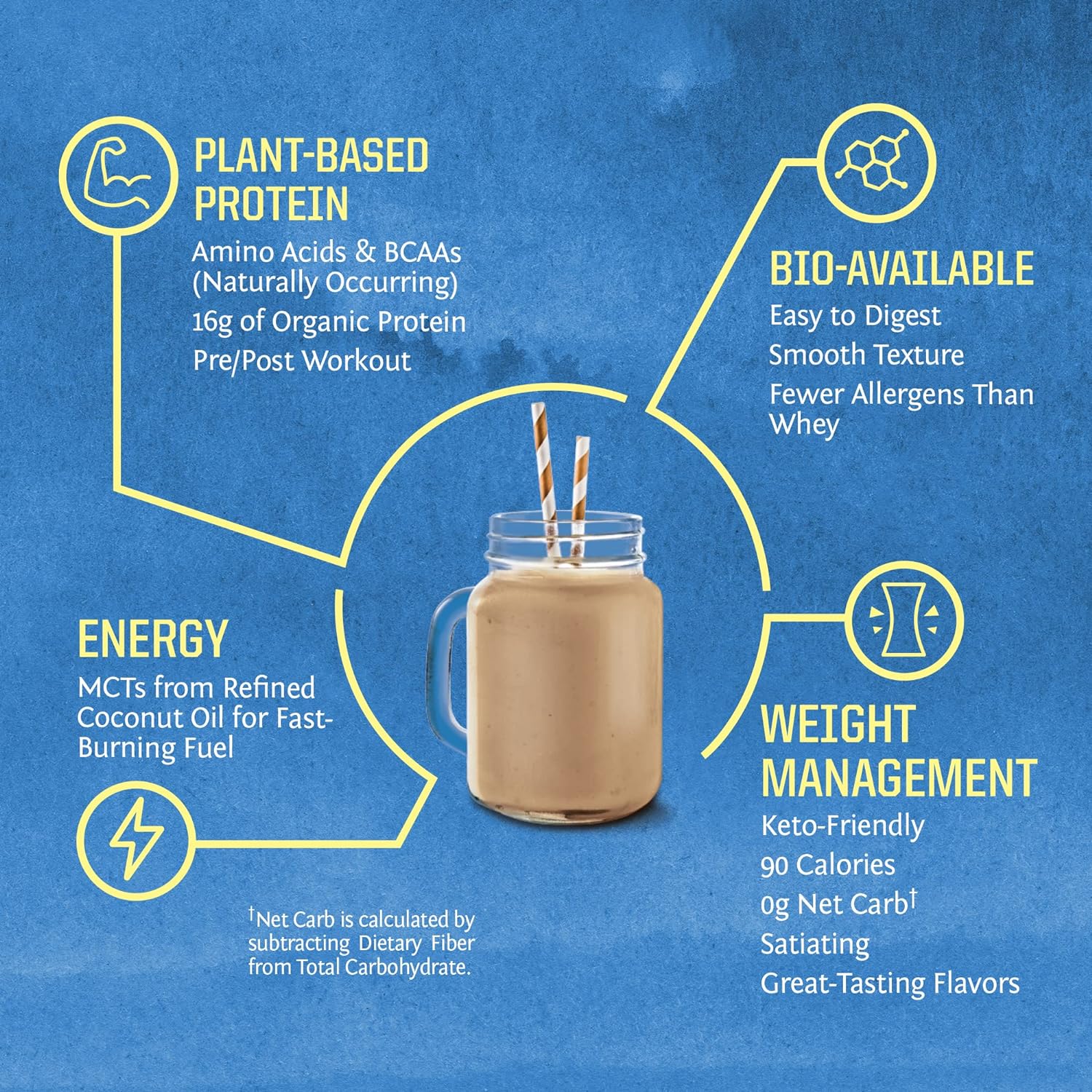 Organic Plant Based Protein Powder | Vegan Organic Protein Powder Chocolate Flavored with BCAA Amino Acids & Hemp Seed Pea Blend | Non-GMO Soy Dairy Filler & Gluten Free (Chocolate, 30 Servings) - Image 5