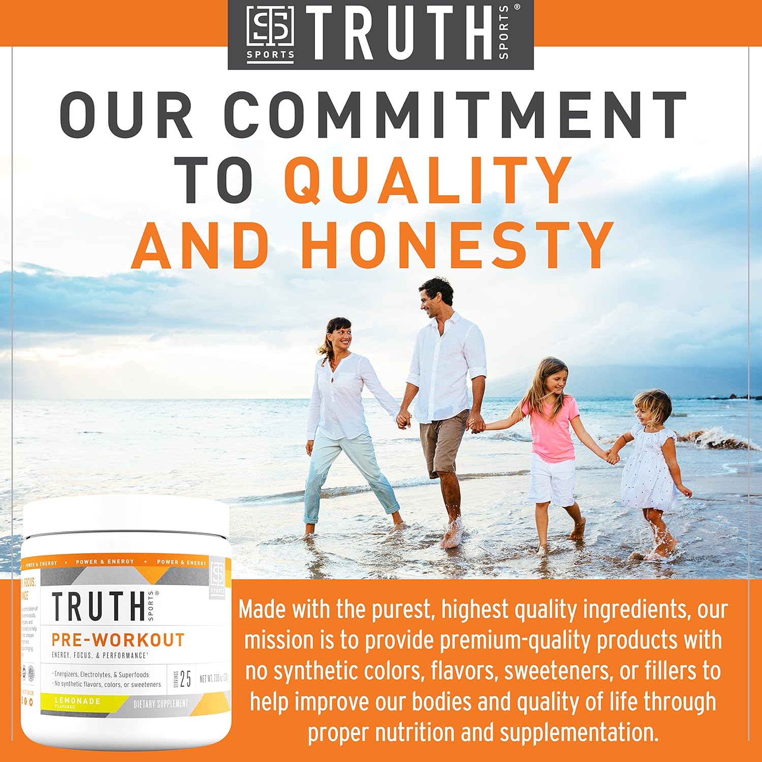 Truth Nutrition Pre Workout Powder - Natural PreWorkout for Men & Women, Vegan BCAA Amino Energy Powder, Keto Friendly - No Artificial Flavors, Sweetners or Dyes (Lemonade) - Image 6