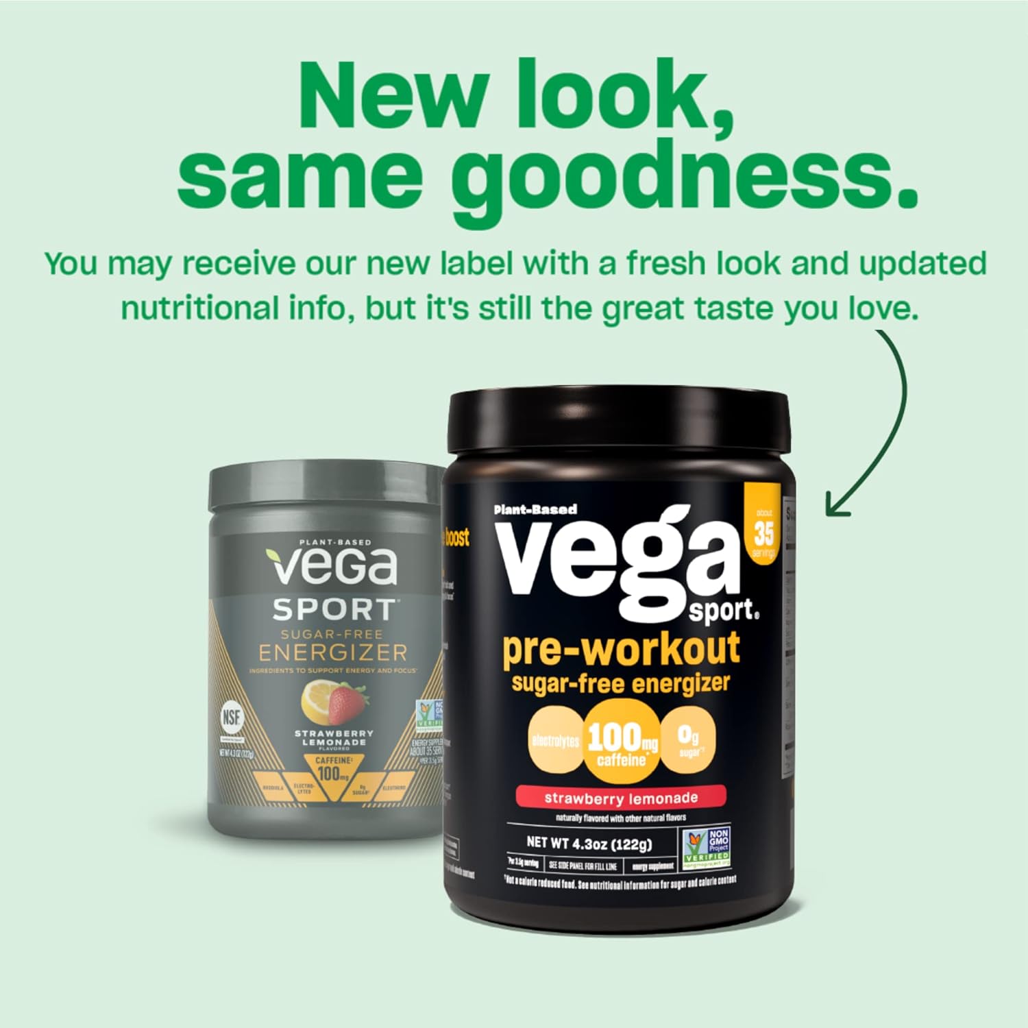 Vega Sport Sugar Free Pre-Workout Energizer, Strawberry Lemonade - Pre Workout Powder for Women & Men, Supports Energy and Focus, Electrolytes, Vegan, Keto, Gluten Free, Non GMO, 4.3 oz - Image 3