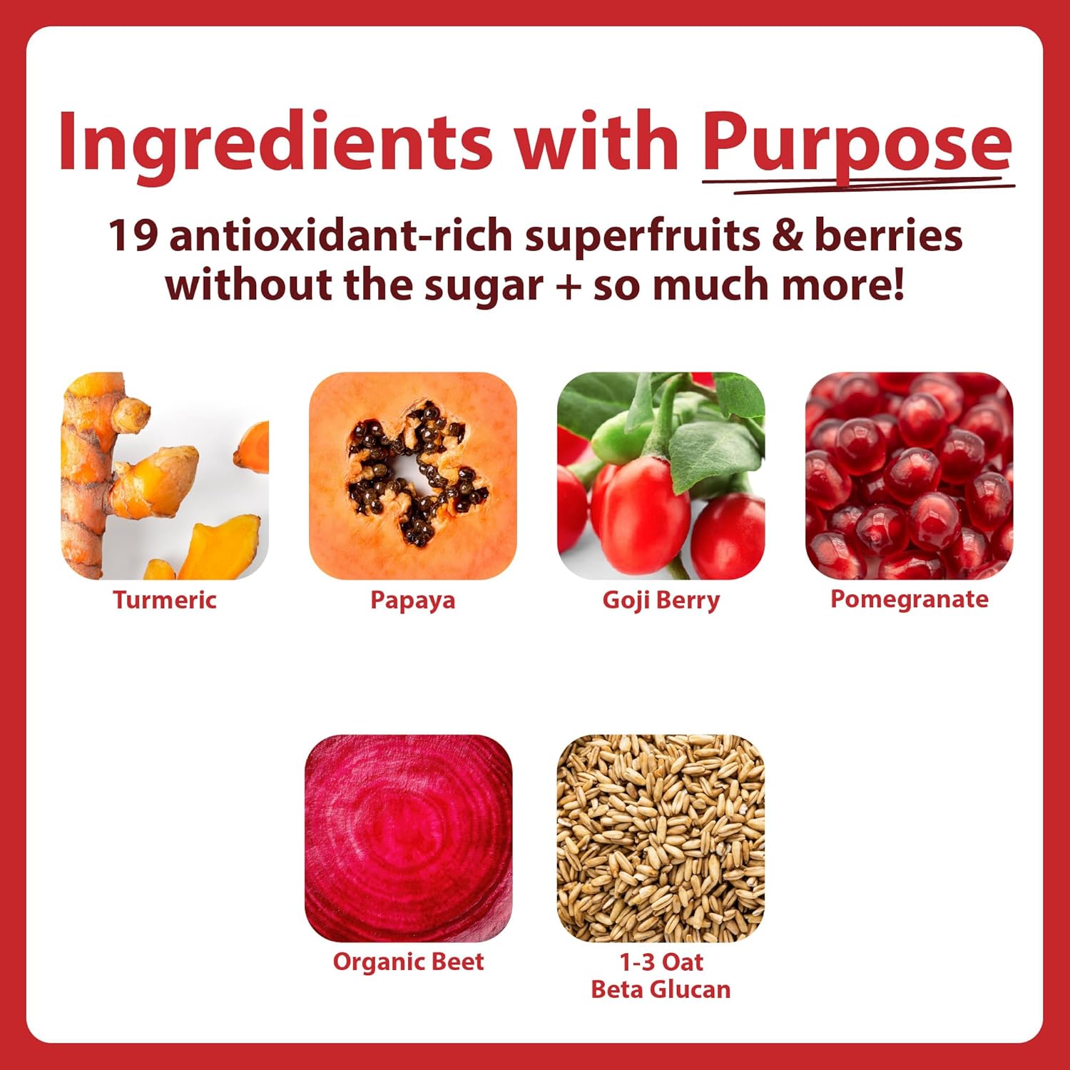 MacroLife Naturals Miracle Reds Superfood Powder 19 Blended Fruit & Berry Polyphenols Enzymes Probiotics & Antioxidants Supplement - Raw Non-GMO & Vegan Whole Food Vitamins - 30oz - 90 Servings - Image 2