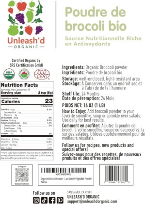 Unleash’d Organic Broccoli Powder...