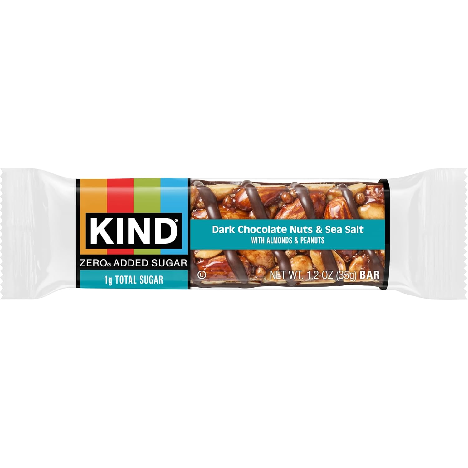 Kind Zero Added Sugar Healthy Snacks Bars, Dark Chocolate Nuts & Sea Salt, Gluten Free, High Fiber, Keto Snacks, 5g Protein, 10 Count - Image 6