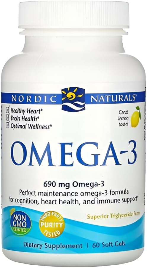 Nordic Naturals Omega-3, Lemon Flavor - 60 Soft Gels - 690 mg Omega-3 - Fish Oil - EPA & DHA - Immune Support, Brain & Heart Health, Optimal Wellness - Non-GMO - 30 Servings - Image 4