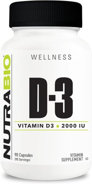 NutraBio Vitamin D (2000 IU), Immun...