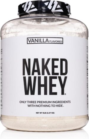 NAKED Vanilla Whey Protein Powder &...