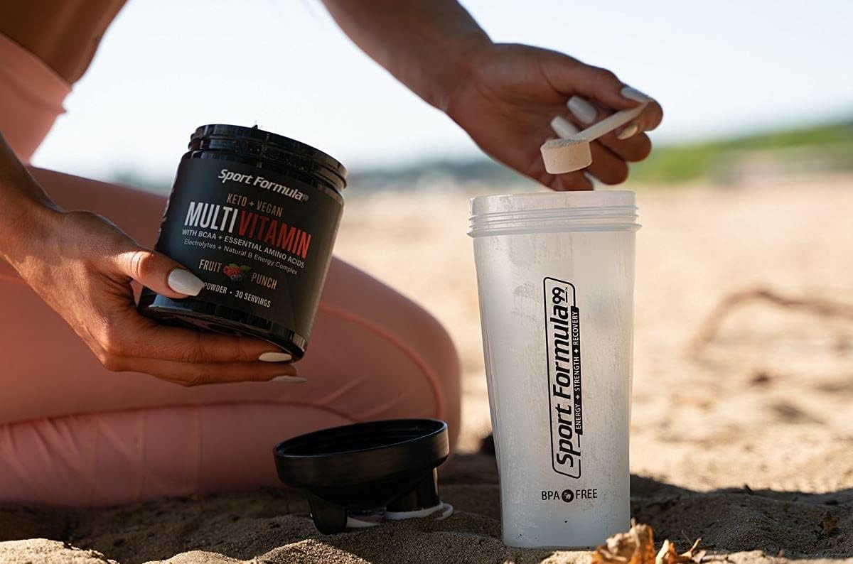 Sport Formula 99 Multivitamin Powder - Drink Mix for Men Women BCAA Amino Acids Won’t Upset Your Stomach - Keto Vegan Multivitamin Fruit Punch - Electrolytes Super B Complex Digestive Enzyme - Image 6