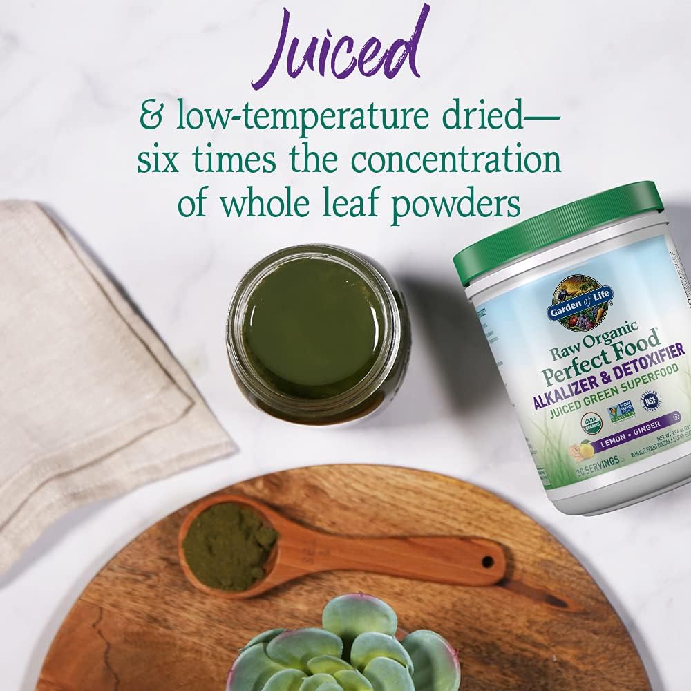 Garden of Life Raw Organic Perfect Food Alkalizer & Detoxifier Juiced Greens Superfood Powder & Vegan Protein Powder - Raw Organic Meal Replacement Shakes - Vanilla - Pea Protein - Image 4