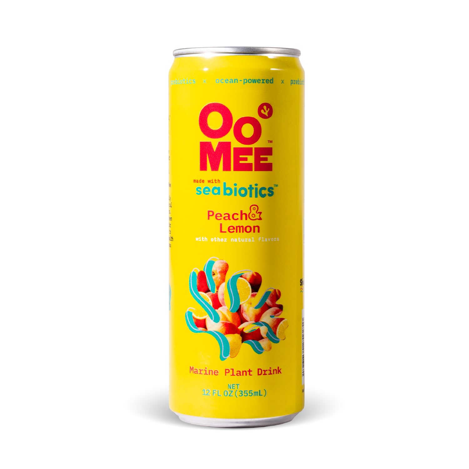 OoMee Prebiotic Drink | Peach & Lemon | Plant-Based Vegan Beverage with Marine-Sourced Agar Prebiotics (Seabiotics) for Digestive & Gut Health Functional Drink – 12oz Cans, 12-Pack - Image 3