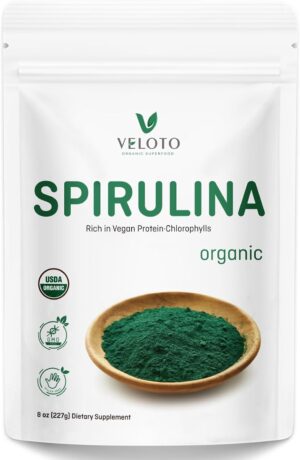 USDA Organic Spirulina Powder, 8 oz...
