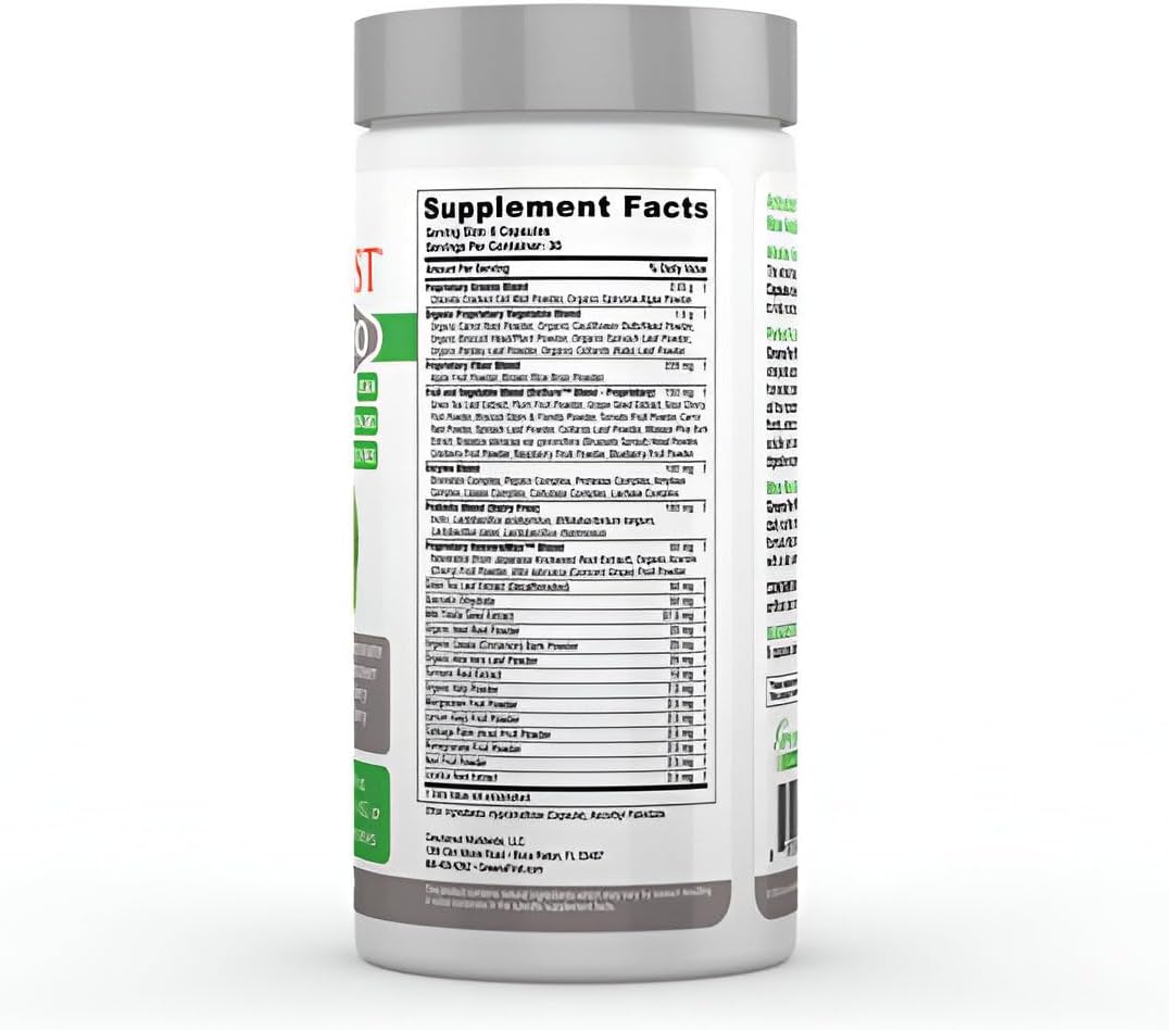 Greens First Phytonutrient Capsules - 49 Antioxidant-Rich Superfoods with Organic Fruits & Veggies, Prebiotics, Probiotics, and Digestive Enzymes - 180 Capsules - Image 7
