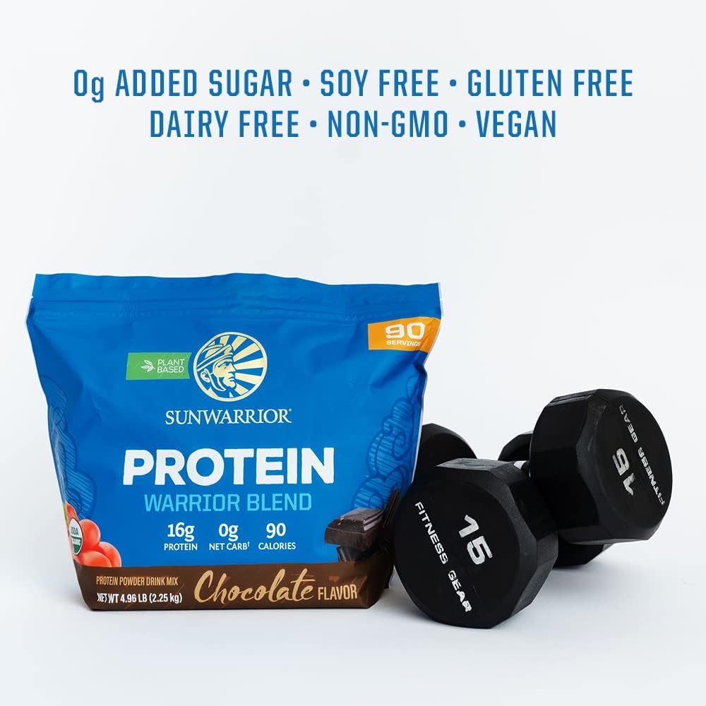 Organic Plant Based Protein Powder | Vegan Organic Protein Powder Chocolate Flavored with BCAA Amino Acids & Hemp Seed Pea Blend | Non-GMO Soy Dairy Filler & Gluten Free (Chocolate, 90 Servings) - Image 5