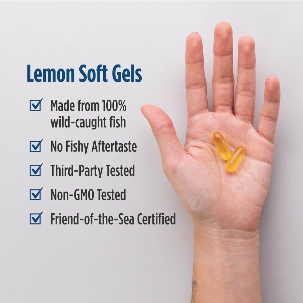 Nordic Naturals Omega-3, Lemon Flavor - 60 Soft Gels - 690 mg Omega-3 - Fish Oil - EPA & DHA - Immune Support, Brain & Heart Health, Optimal Wellness - Non-GMO - 30 Servings - Image 3