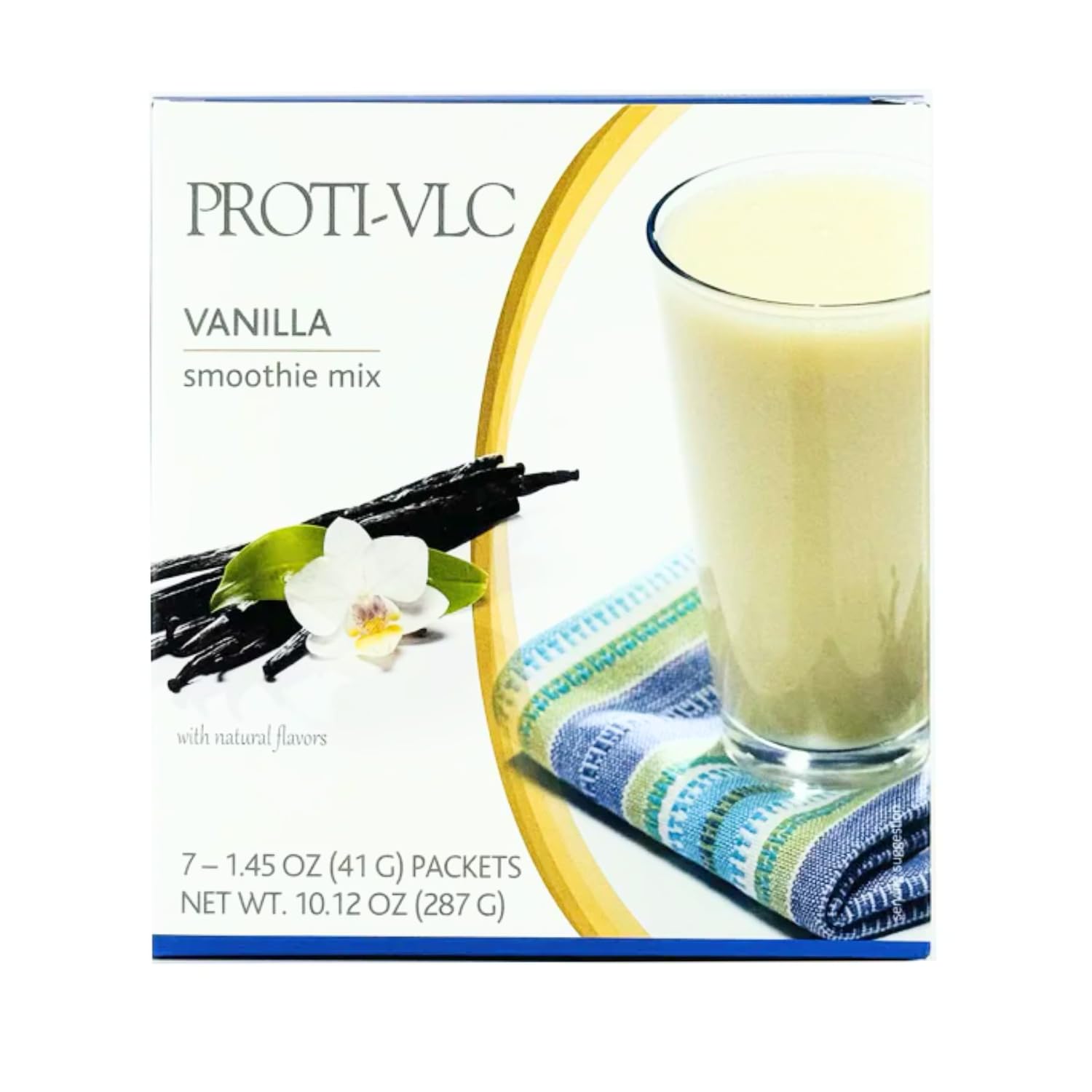 PROTIFIT - High Protein Smoothie Flavor Pack With Base Mix, Low Calorie, Low Fat, Low Sugar, Low Carb, Ideal Protein Compatible, 7 Servings Per Box (Vanilla Complete Smoothie)