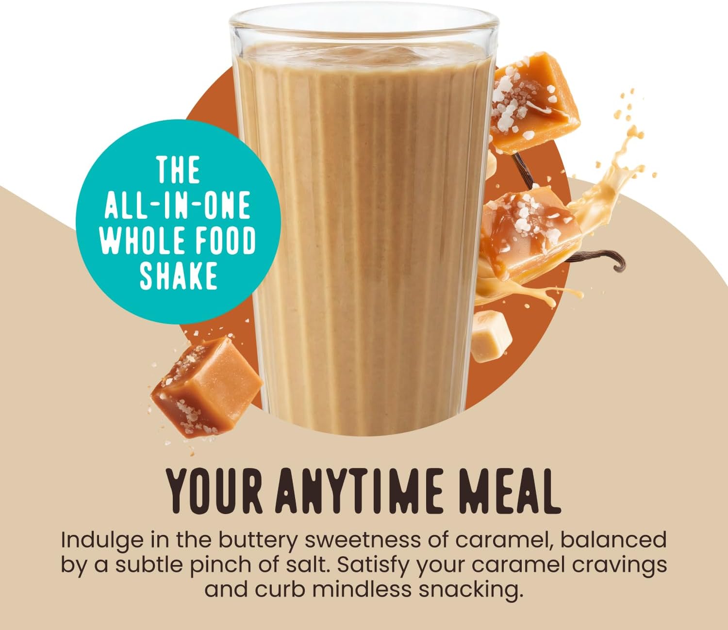 FlavCity All in One Protein Shake Powder, Salted Caramel - On the Go Meal Alternative + Collagen Peptides, Reishi & Cordyceps - Focus, Skin, Hair & Joint Support - 100% Grass Fed Whey, 20 Servings - Image 2