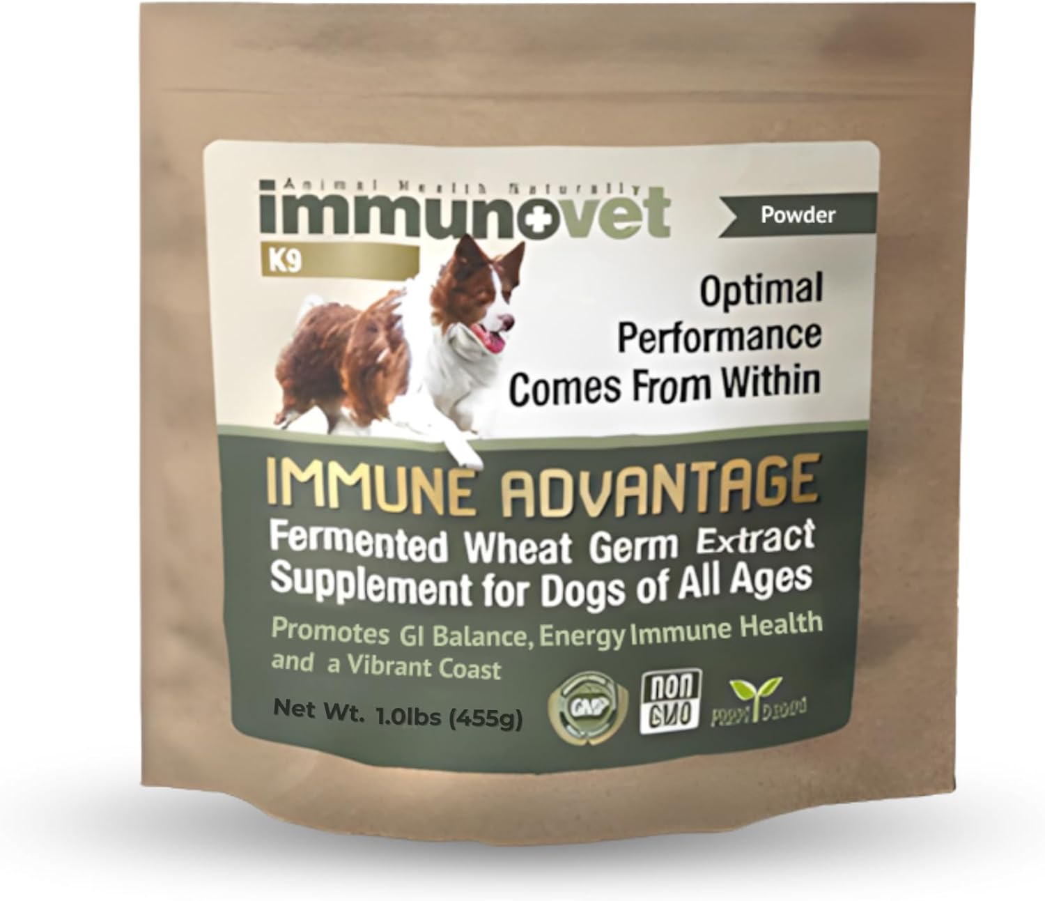 Plant-Based Dog Supplement Powder | Fermented Wheat Germ Extract | Boosts Immunity, Gut Health & Energy | Natural Supplement for Dogs of All Ages | Non-GMO, Vet Trusted, Safe Formula (455g)