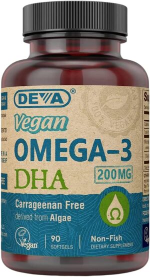 DEVA Vegan Omega-3 DHA Supplement, ...