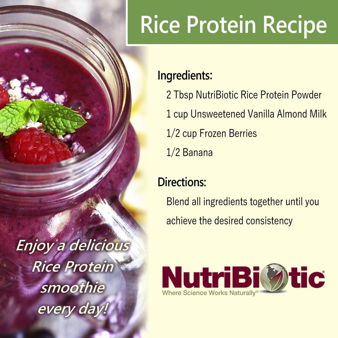 NutriBiotic Certified Organic Rice Protein Vanilla, 1 Lb. 5 Oz | Low Carbohydrate Vegan Protein Powder | Raw, Certified Kosher & Keto Friendly | Made Without Chemicals, GMOs & Gluten | Easy to Digest - Image 5