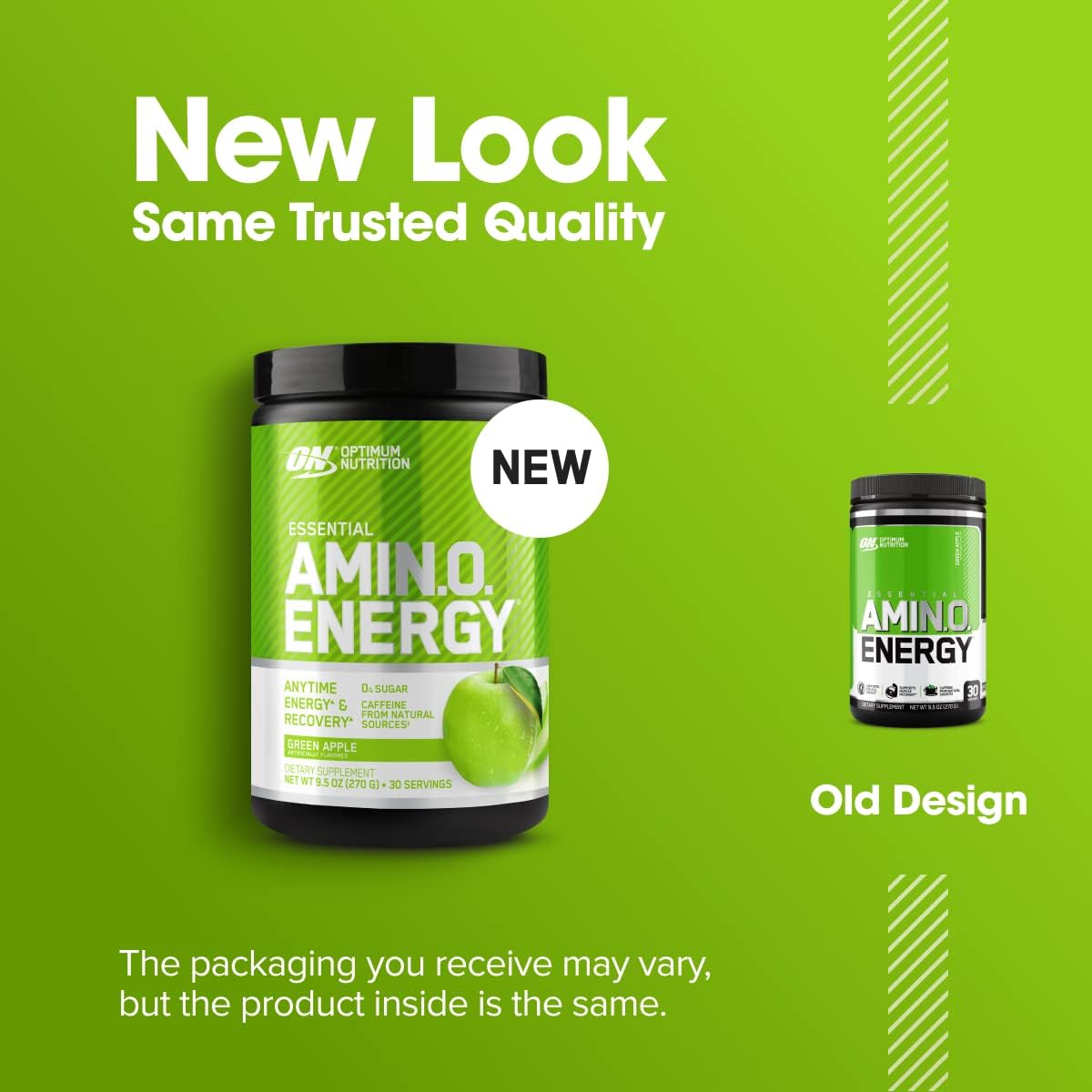 Optimum Nutrition Amino Energy - Pre Workout with Green Tea, BCAA, Amino Acids, Keto Friendly, Green Coffee Extract, Energy Powder - Green Apple, 30 Servings (Packaging May Vary) - Image 5