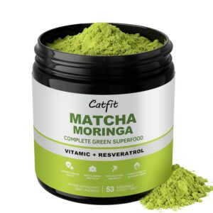 Catfit Matcha Powder with Moringa, ...