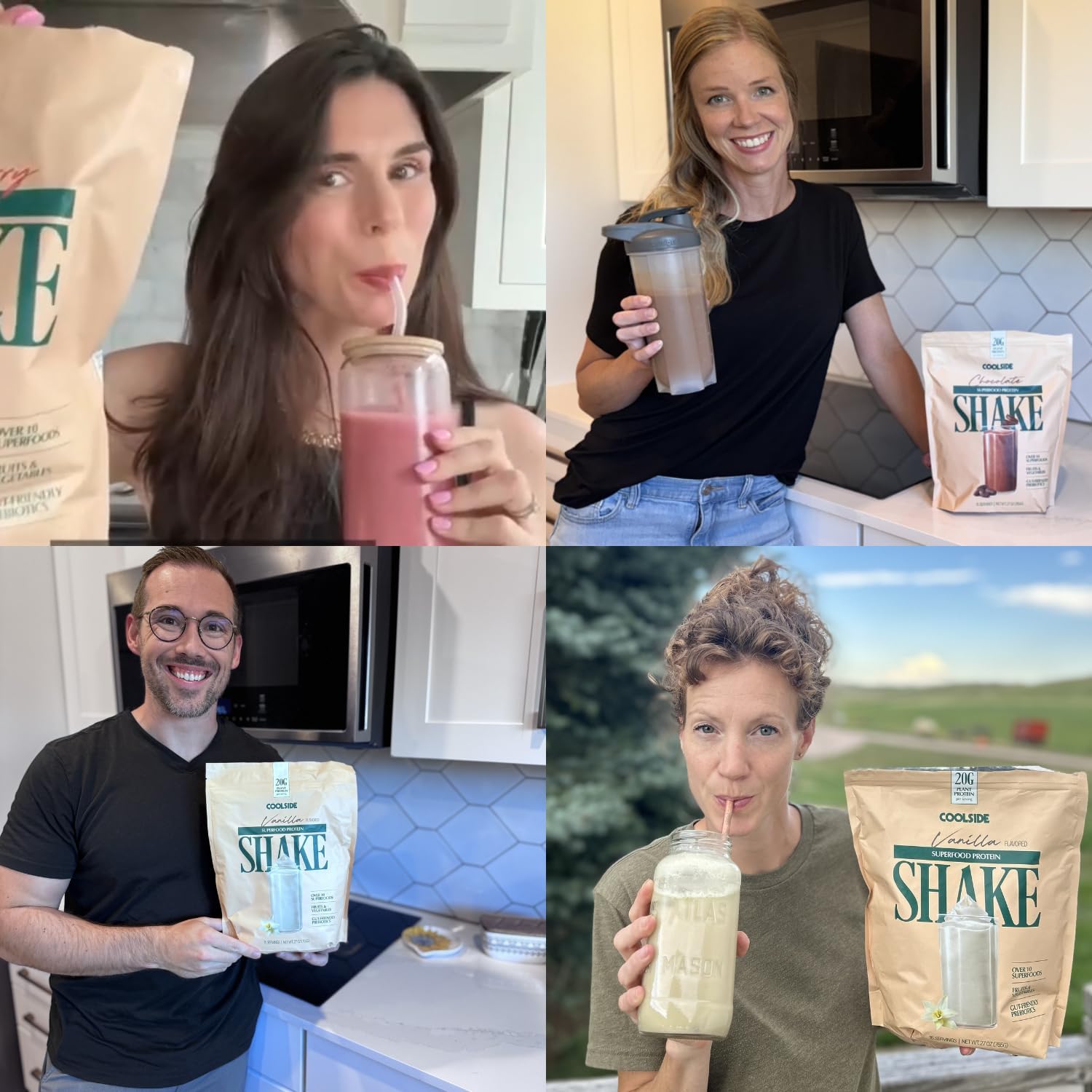 Coolside Vegan Protein Powder, Prebiotic Fiber & Superfoods | Chocolate | 20g Plant Based Protein Powder for Women & Men | Non Whey | Dairy Free | No Artificial Sweeteners | Gluten Free | 15 Serv - Image 3